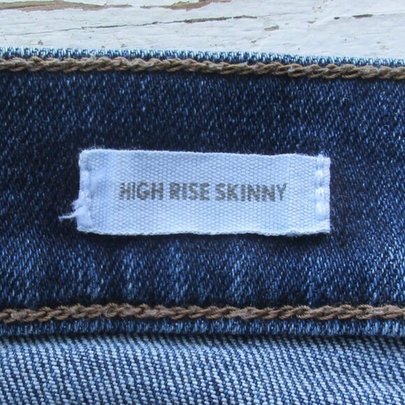 LOFT JEANS Size 16 High Rise Button Fly Skinny Denim - Picture 8 of 9
